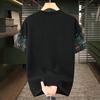Men's Plus Size Waffle Knit Geometric Print T-Shirt – Casual Crew Neck Short Sleeve Tee (5XL-13XL)