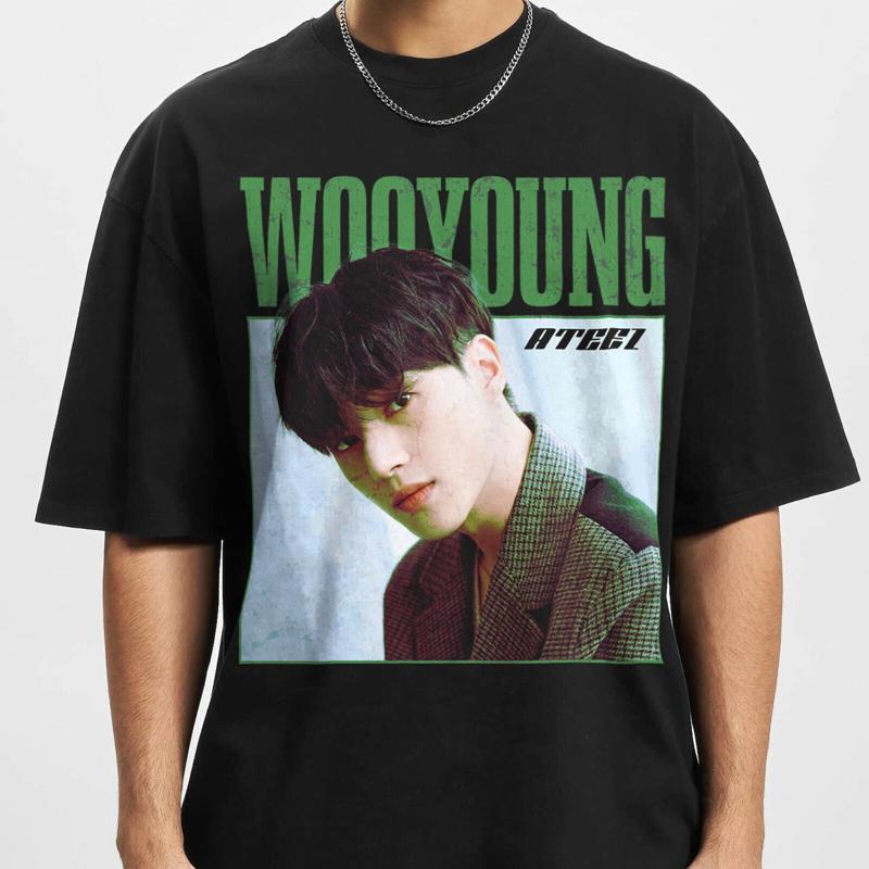 Vintage Wooyoung Shirt Ateez Song Min Gi T San Shir