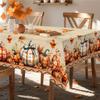 Tovaglia Rettangolare a Tema Ringraziamento per Decorazione Tavola Cucina Sala da Pranzo Impermeabile Riutilizzabile per Tavoli Festa Festiva