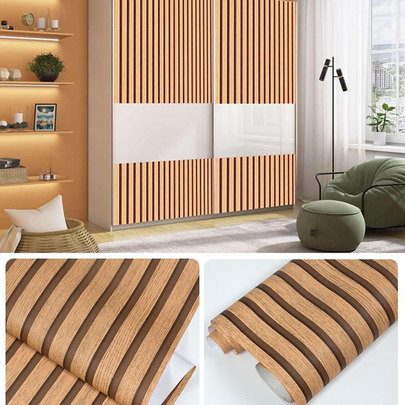 3M PVC samolepicí voděodolné tapety Dřevo Nálepky na zeď Renovace nábytku Film Restaurace Ložnice Domácí dekorace