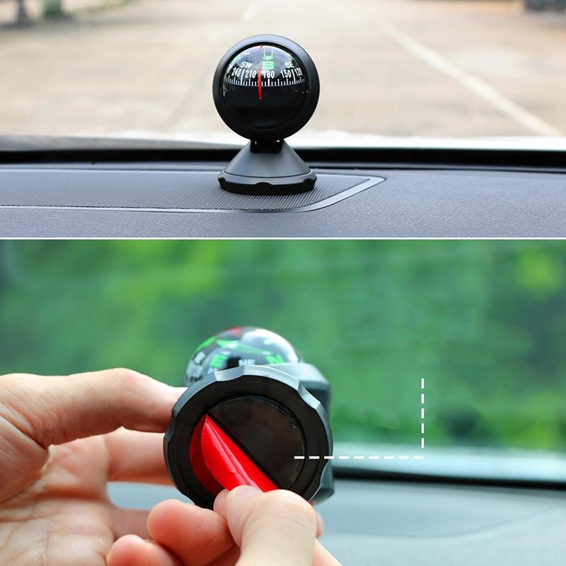 Car Ornaments Plastic Navigation Compass Ball Automobile Vehicle Interior Decor Outdoor Direction