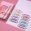 10pcs Colorful Pen Holder Paper Fix Clips Bookmarks Stationery Paper Clips  Notebook