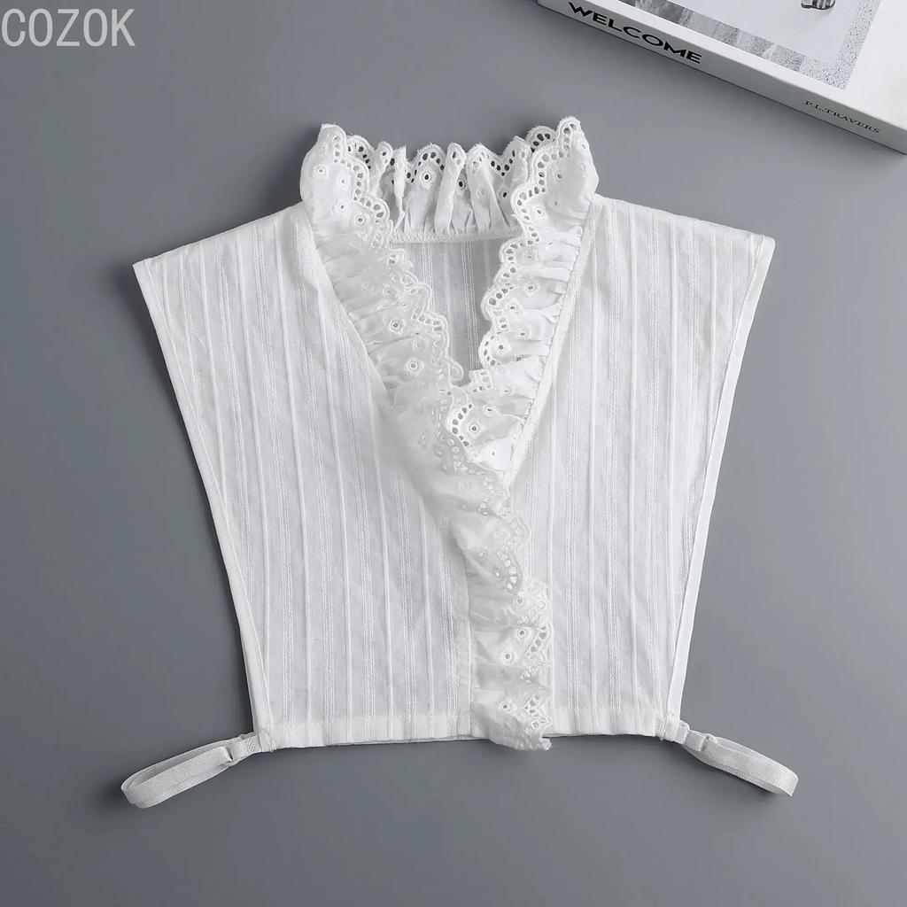 Girls Bowknots Lapel Shirt Detachable Collar Autumn Sweater Blouse Women Fake Collar Girls Removable Shirt Neck False Collar