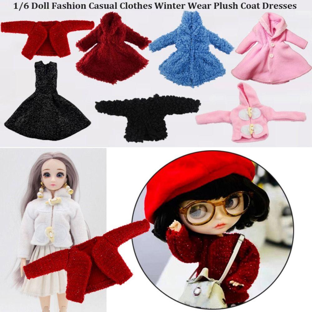 Mode Winterkleidung Kleidung Lässige Oberteile Kleider Set für 1/6 Puppe/29~32cm Puppenkleidung Zubehör