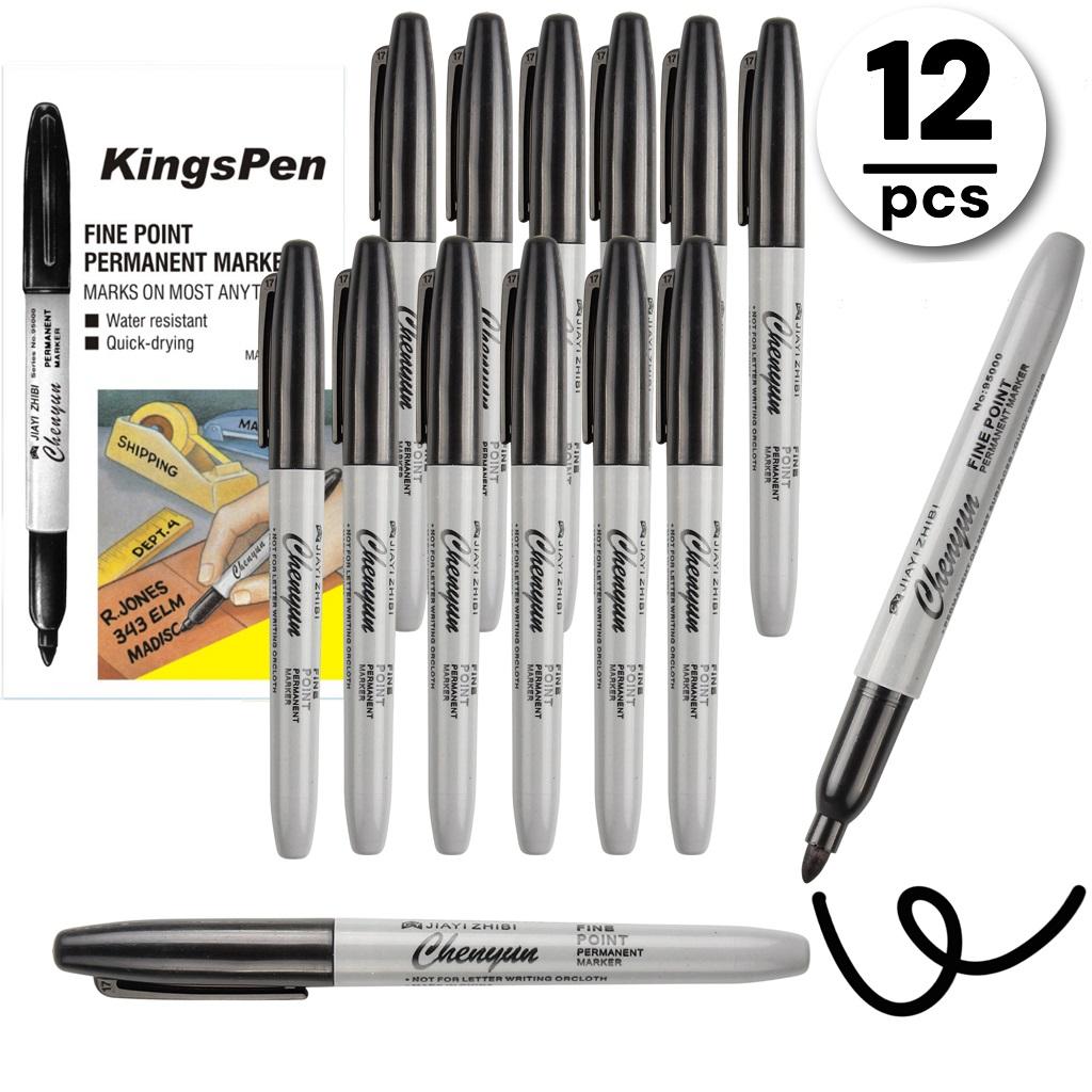 

12pcs permanent marker set, quick drying and fade resistant fine dot marking, suitable for wood, plastic, paper, metal, etc.