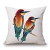 European Bee Eater Roller Bird Goldfinch Black Headed Bunting Kingfisher Drawing Print Decorative Cushion Cover Pillow Case