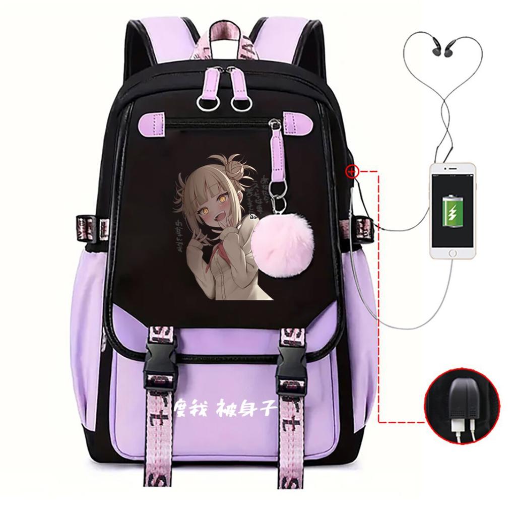My Hero Academy Has the Same Peripheral Backpack, Animation Two-dimensional Printing, Primary and Secondary School Schoolbag.
