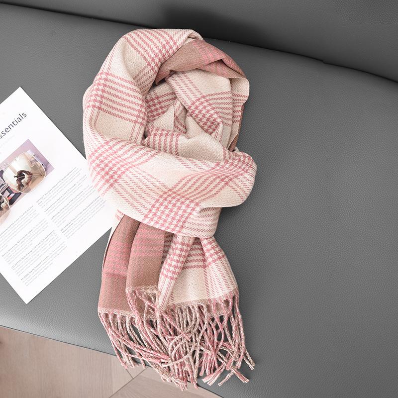 2025 new line scarf women's winter neck protection scarf student high-end warm shawl