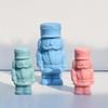 Nutcrackers Soldier Candle Mold DIY Walnut Soldier Silicone Mold Fat Beard Human Resin Mould Gypsum Making Tool Craft Gifts