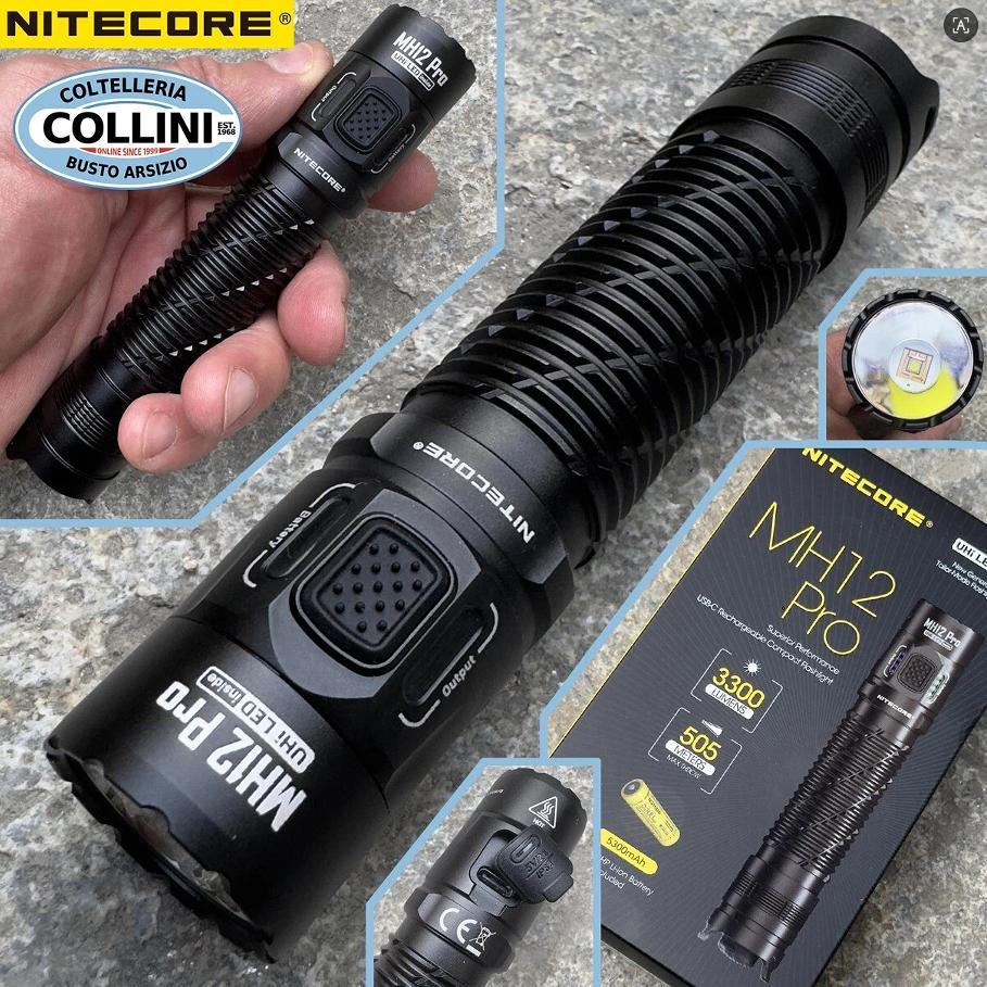 NITECORE MH12 Pro USB-C Rechargeable Compact UHi 40 LED Flashlight 3300 Lumens Lantern Emergency Tactical Torch with NL2153HP