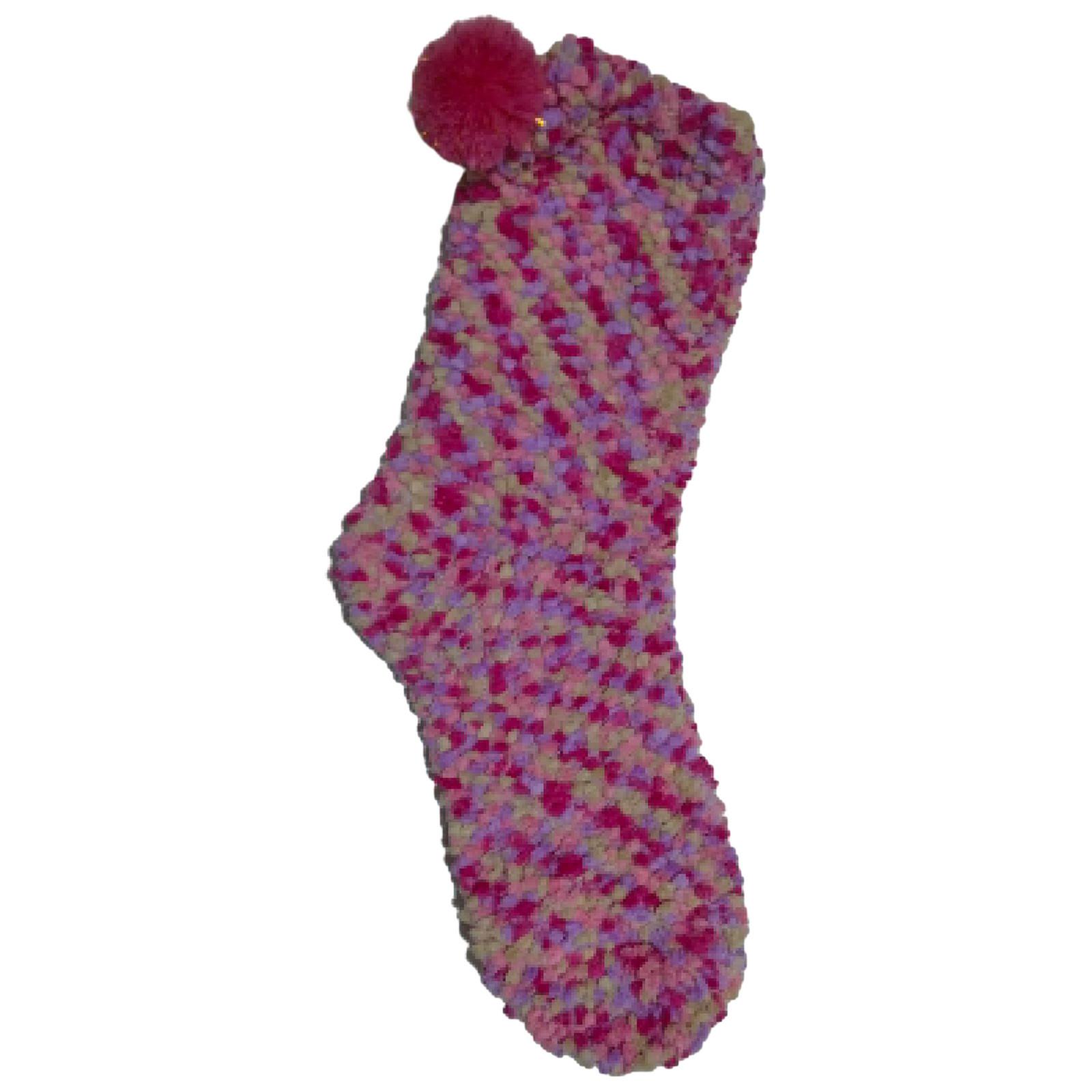 

Женские трехмерные носки-торты, домашние носки-тапочки, универсальные носки средней длины из жемчужного бархата One Size горячий розовый