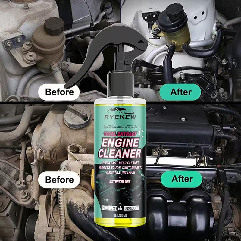 Car Engine Bay Cleaner  Automobile Engine Oil Stain Remover Degreaser Waterless Wash Detailer Decontamination Deep Degreasing
