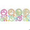 Stickers repositionnables motifs peace and love