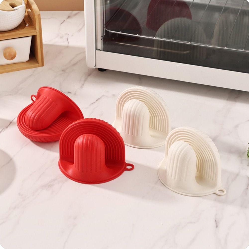 Thickened Silicone Oven Mitts Anti-scald Baking Gloves Microwave Hand Clips  Baking Ovens