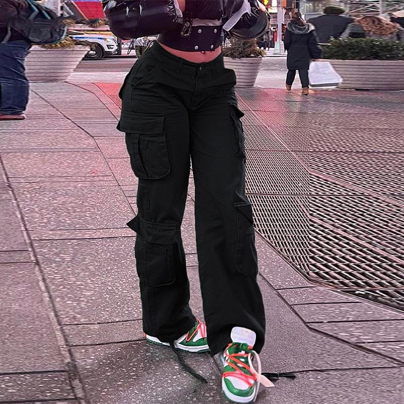 High Waist Fashionable Streetwear Style Women's Jeans Casual Trousers Trendy Workwear Long Pants Comfortable Fit Denim Trousers