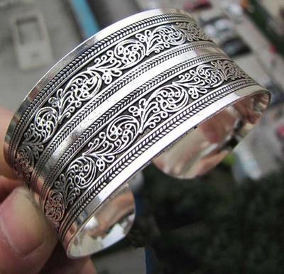 Heiß! Neu Tibetischen Tibet Silber Totem Armreif Manschette Armband