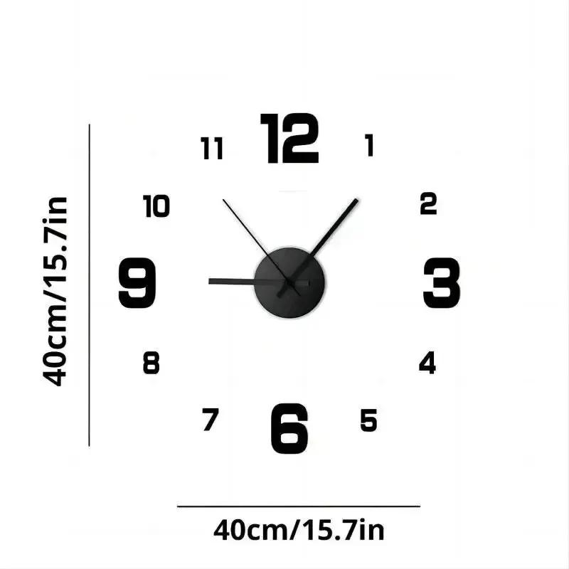 Digitale Uhr Wohnzimmer Große Dekoration für Schlafzimmer Garten Acryl Spiegel Aufkleber Uhr Wanddekor Uhren Uhren LED Zuhause