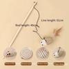 Interactive Cat Toys Set for Indoor Cats Wooden Wand with Bell Feather Sisal Mouse Balls Chew Rope Kitten Chase Exercise Play Pet Supplies