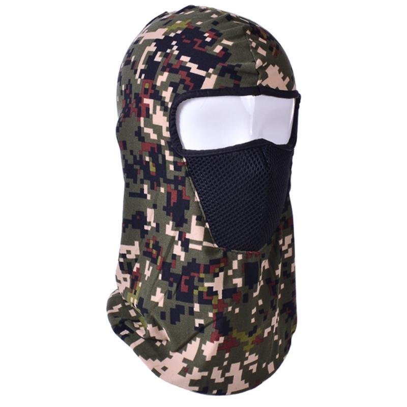 Lightweight Cycling Mask Camo Quick-drying Balaclava Sunscreen Sport Headgear for Cold Weather Chilly Outdoor Activities