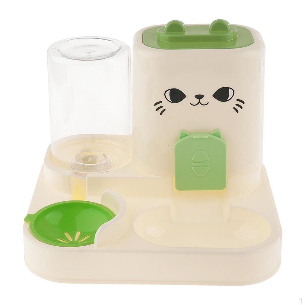2 In 1 Automatic Pet Feeder Cats Water Container Cat Food Bowl for Small Dogs