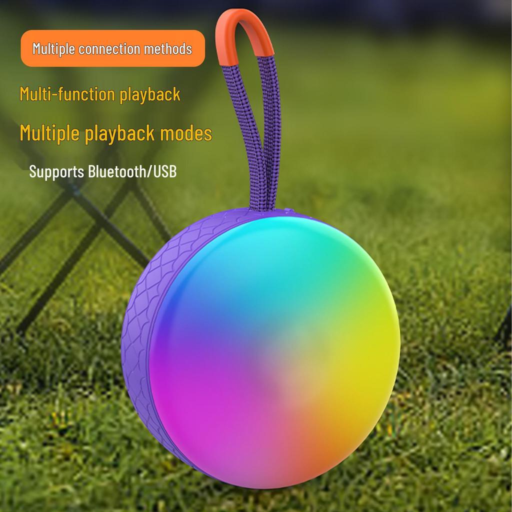 L-46 Portable Waterproof Bluetooth Speaker with Fabric Design, Mini Size, HIFI Sound, Sports-Ready, and Atmosphere Light