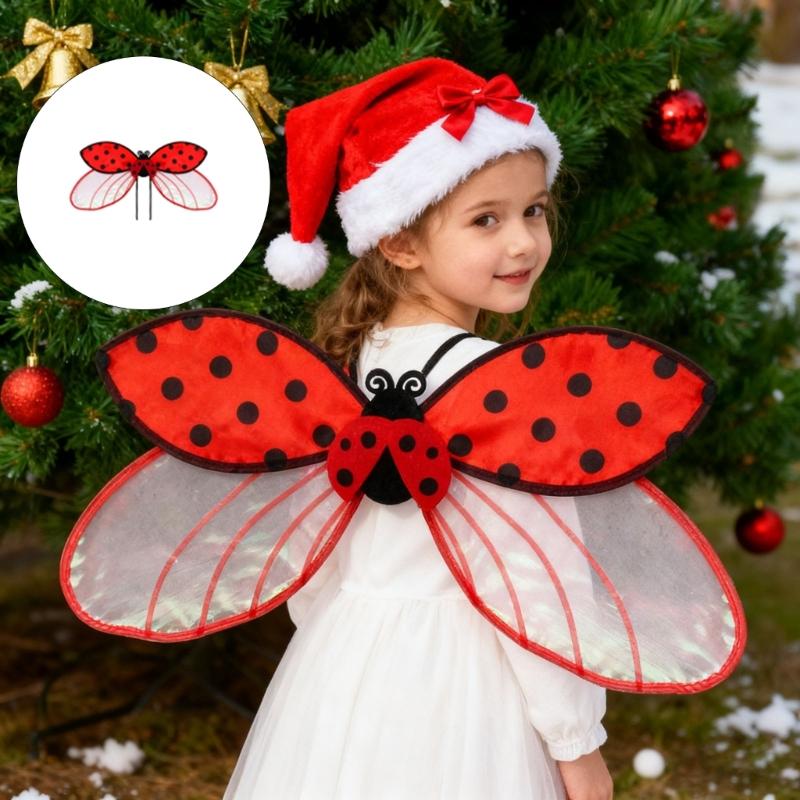 Realistic Ladybugs Wing For Halloween Cosplay And Themed Parties Easy Wear Design Safe Role Play Wing For Children
