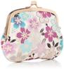 Uni Made in Futago Chirimen Japanese Pattern Clasp Wallet Blossom (N0207) Seni, Japan, Parent-Child [Cherry Design, White]