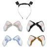 Süßes Mädchen Bewegliche Ohren Hasenohren Form Stirnband Ostern Cosplay Diademe Wiederaufladbar