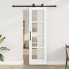ORKDAL Sliding Door White 61 X 198.5 Cm Solid Pine Wood and Glass