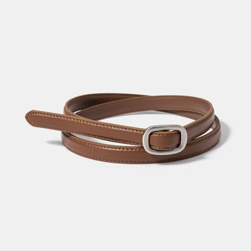 

halden (W) simple slim belt (T008_tan) tan