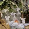 4pcs Christmas Angel Ornaments Clear Angel With  Christmas Tree Hanging Pendants Holiday Decorations