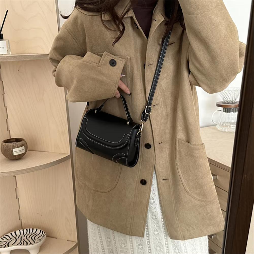 Fashi New Shoulder Bag for Women With Inner Pocket Crossbody Bag PU Leather Solid Color Messenger Bag Trendy Satchel Purse