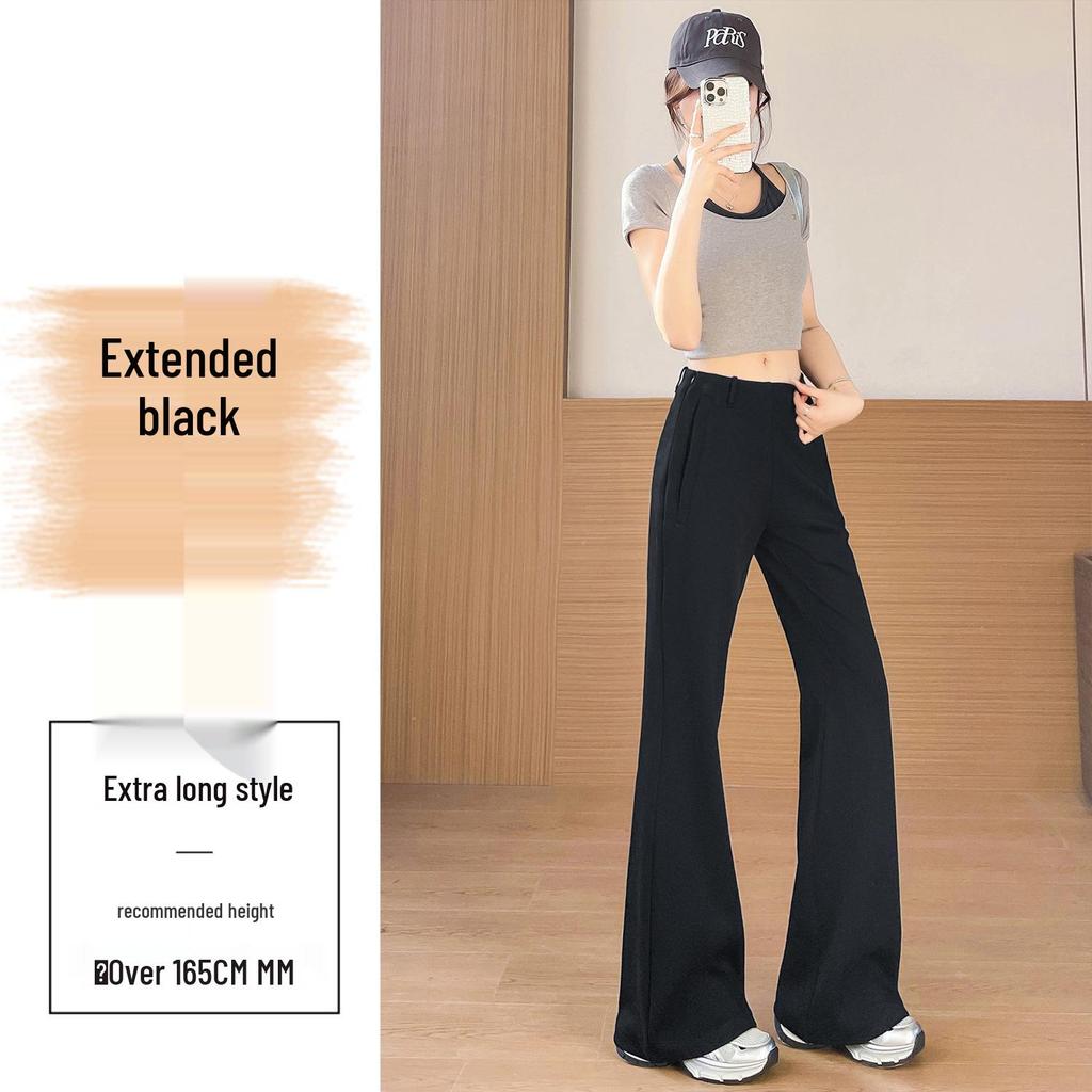 Petite Low-Rise Micro-Flare Wide-Leg Casual Sweatpants - Slimming, High-End 2026 Spring Collection