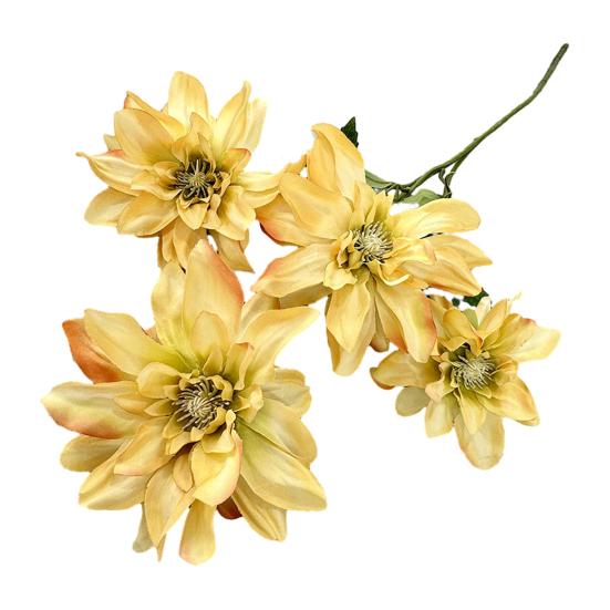 

Yousheng Artificial Dahlia Flowers Fake Flowers with Flexible Stem Reusable Faux Silk Flowers for Vase Floral Arrangement Wedding Bouquet Table жёлтый