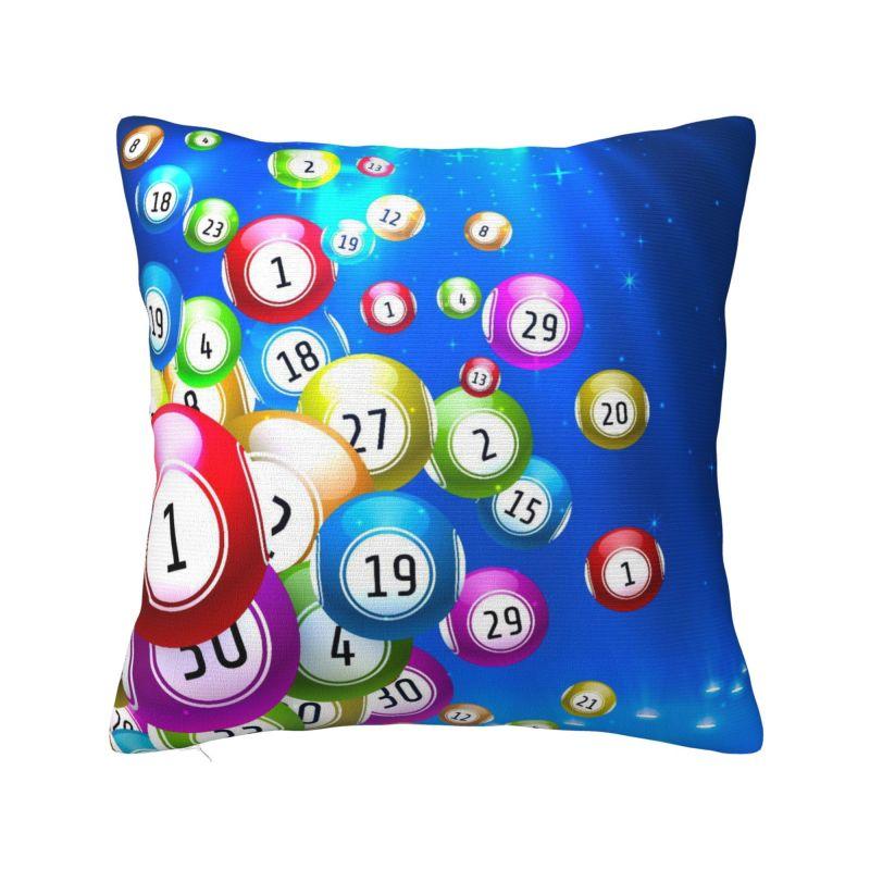 Heißes Spiel Bingo Bälle Karten Kissenbezüge Heimdeko D-Druck Sofa Stuhl Kissenbezug Polyester Weicher Kissenbezug