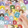 50 Graffiti Sweet Donut Cartoon Stickers for DIY, Suitcase, and Stationery Decoration Set