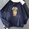 Money Roll 100 Hundred Dollar Hoodie for Men Long Sleeve Winter Clothes Womens Fleece High Street Streetwear Sudadera