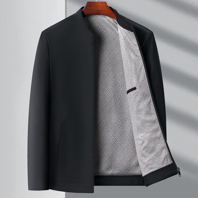 New Men's Jacket Spring and Autumn Jacket Middle-aged High-end Business Casual Jacket Dad Lapel Top