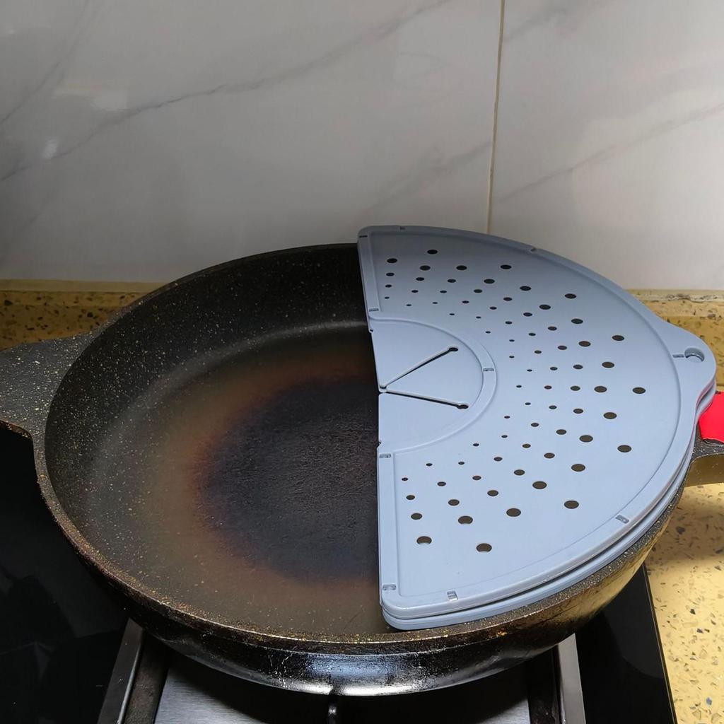 Splash Guard For Frying Pan Dishwasher Foldable Oil Splash Cover Silicone Splatter Shield For Bacon Cooking Skillet Fryer