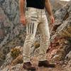 Jeans Cargo Homme Multi Fermetures Éclair Lavage Vintage Coupe Ajustée Pantalon en Denim Multi Poches Streetwear Pantalon de Moto