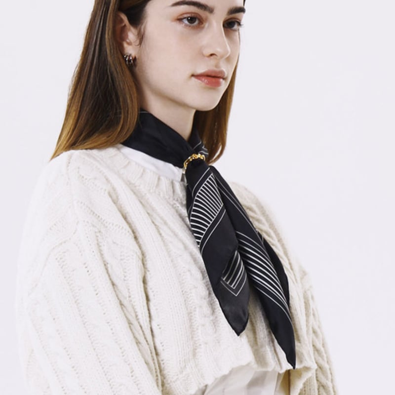 

ONSZ logo silk scarf BLACK_FREE