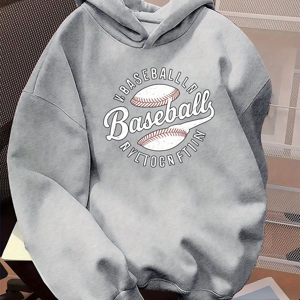 Autumn/Winter Boys' Casual Long-Sleeved Hooded Sweatshirt, Baseball Style, Casual and Trendy, Ideal for Outdoor Activities.