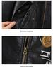 V-Neck Biker Leather Jacket - Trendy Men's PU Leather for Spring & Autumn