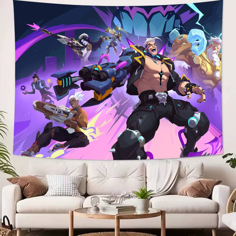 TOP Cool Popular FPS OOverwatch 2 Gaming Tapestry Popular Room Decoration Wall Tapestry Art Room Home Decor Wall Art Decor
