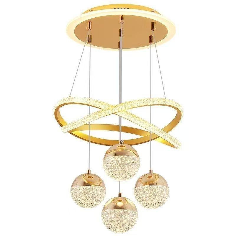 Nordic Wrought Iron Chandelier with Remote Control - Adjustable Color Temperature, Suitable for 8-10m² Spaces like Restaurants or Bars
