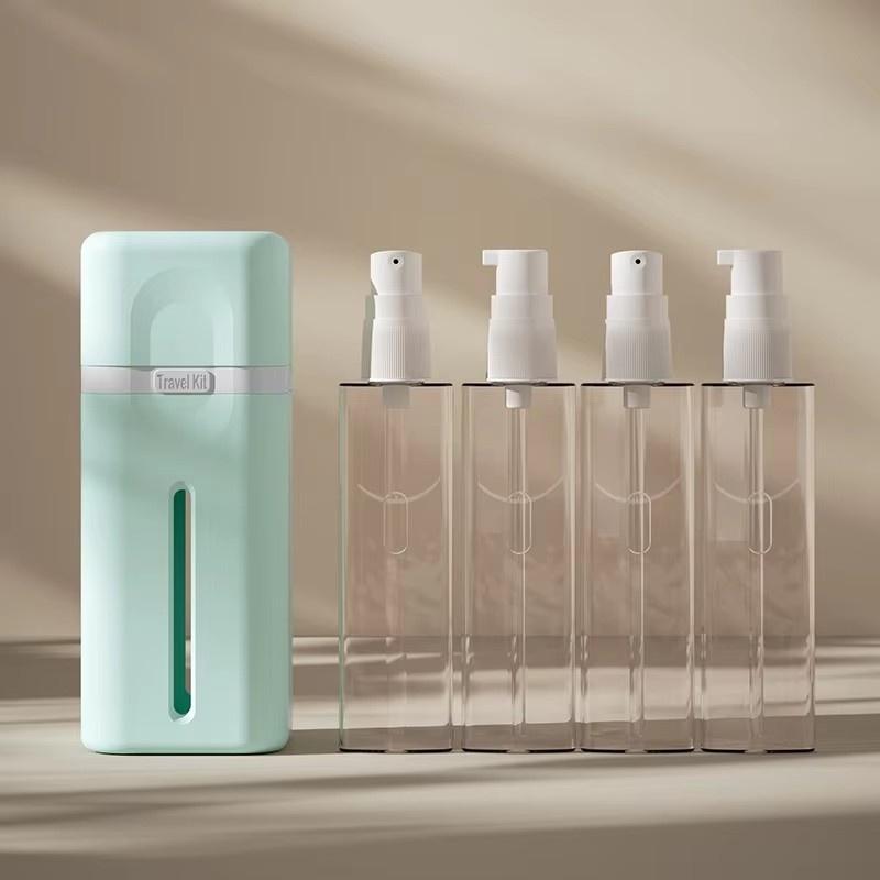 4-in-1 Travel Refillable Bottle Set, Including A Wash Kit, A Portable Tool, Suitable for Travel, Camping, and Business Trips