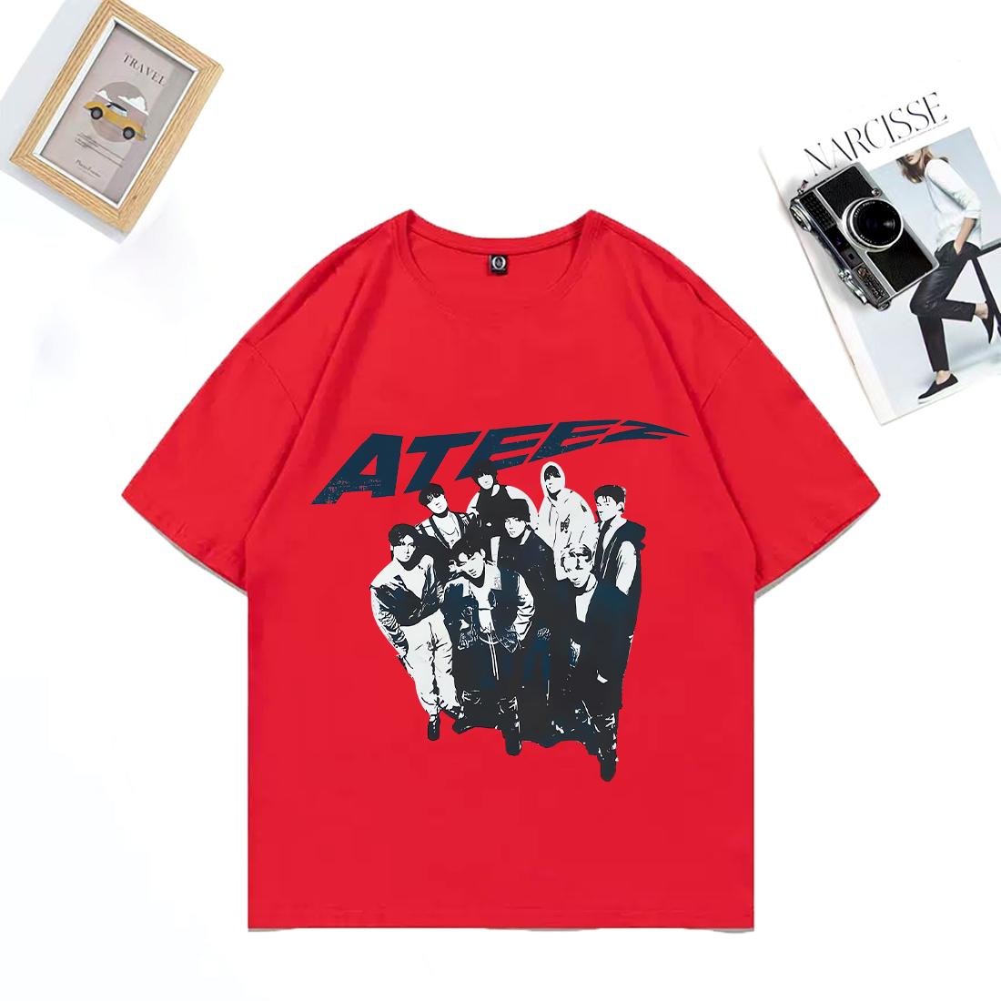 Retro Ateez 2025 World Tour in Fantasy vintage T Shirt Unisex WOMEN Fashion Oversized 100 cotton tshirts short sleeve Unisex Tees S