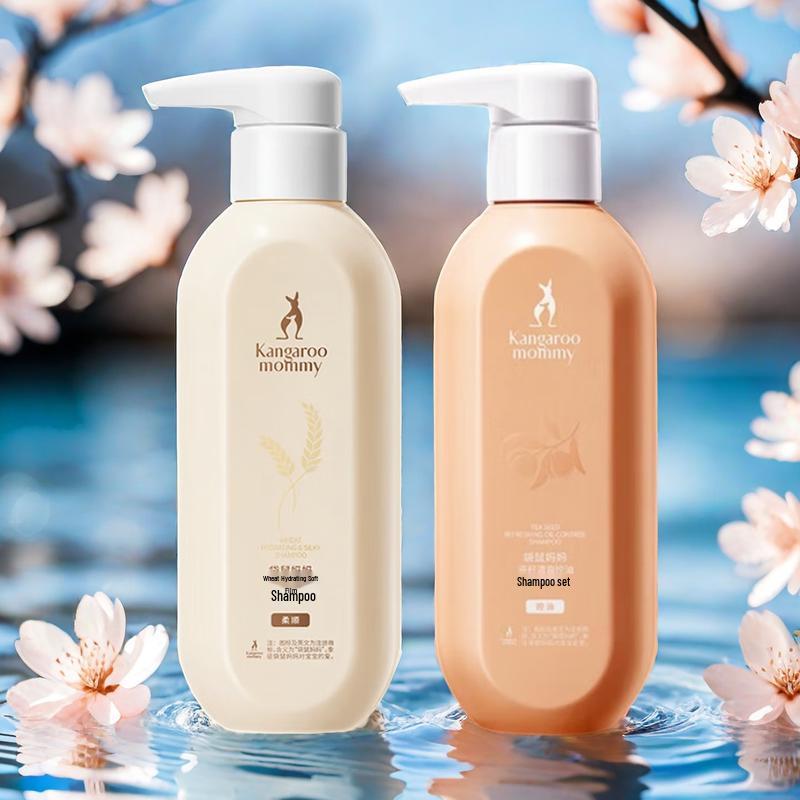 Kangaroo Mommy Wheat Hydrating & Tea Seed Oil Control Shampoo Set