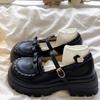 Retro British Style Platform Small Leather Shoes for Women's Spring and Summer New Japanese Skirt Mary Jane Single Shoes for Women