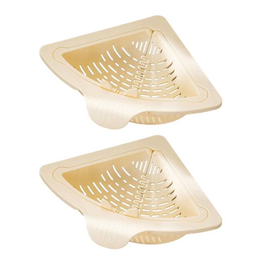 Triangular Magnetic Sink Strainer Corner Drain Basket with Twist-Open Bottom Automatic Dumping Kitchen Sink Waste Catcher for Food Scraps Debris